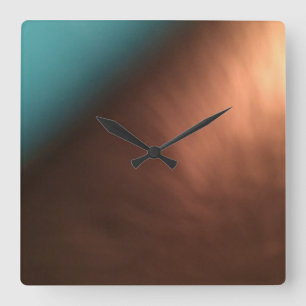 Horloge Brown Et Turquoise En Cuivre