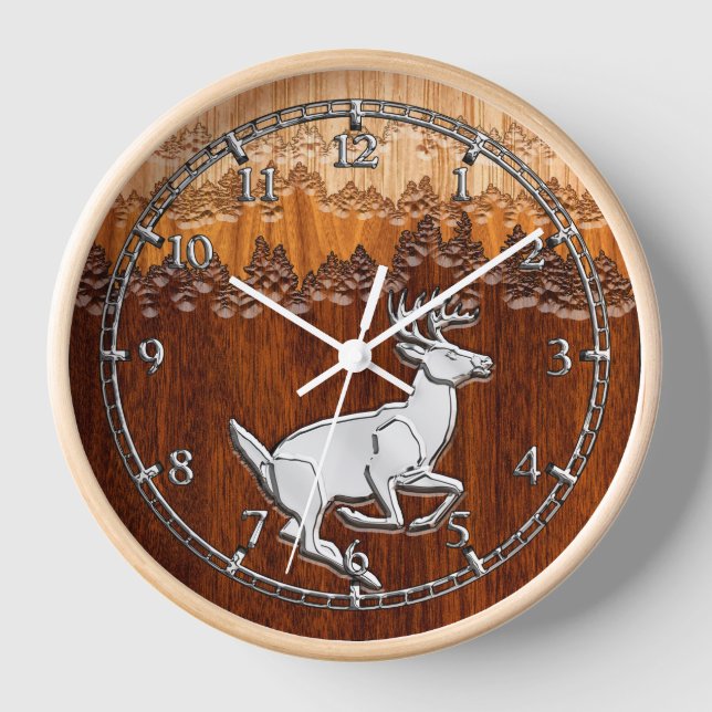 Horloge Buck de queue d'argent coule sauvage (Recto)