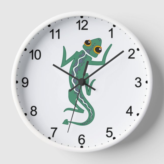 Horloge Buggi Green Lizard Artistic Clipart-27847 (Recto)