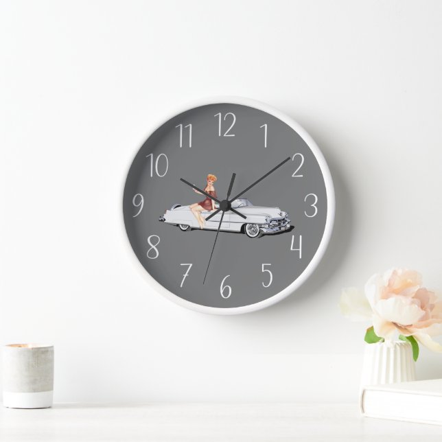 Horloge Buick et Pinup vintage (Maison)