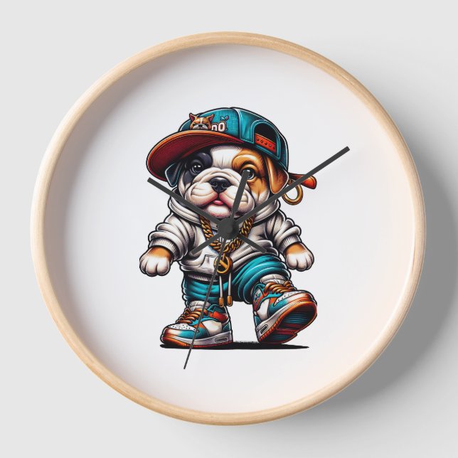 Horloge Bulldog de style de rue (Recto)