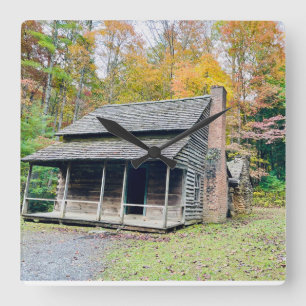 Horloge Cabine de Cades Cove Fall Mountain