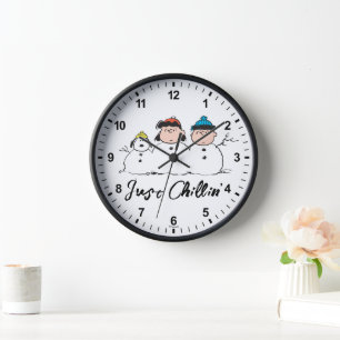Horloge cacahuètes   3 Personne Snowman