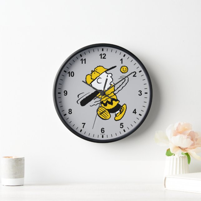 Horloge cacahuètes | Charlie Brown à Bat (Maison)