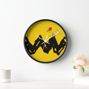 Horloge cacahuètes   Charlie Brown volant Kite