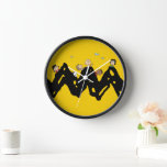 Horloge cacahuètes | La Bande sur le Zig Zag<br><div class="desc">Découvrez ce design amusant de cacahuètes avec le Gang des cacahuètes.</div>