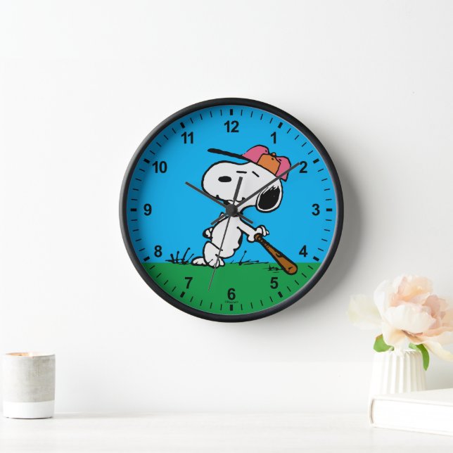 Horloge cacahuètes | Snoopy at Bat (Maison)