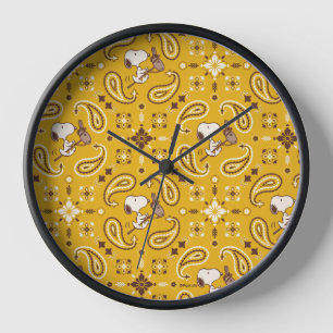 Horloge cacahuètes   Snoopy Bandana Cowboy
