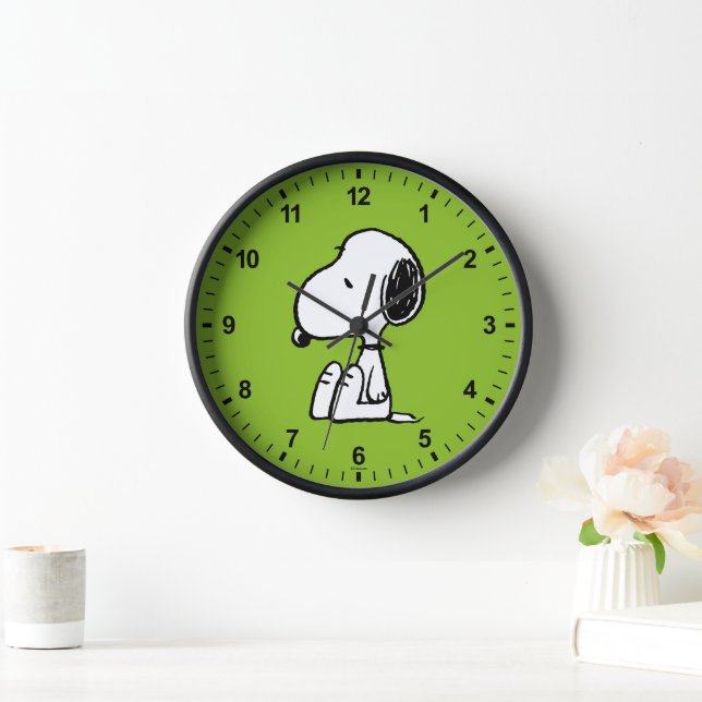 Horloge cacahuètes | Snoopy En Bas (Maison)