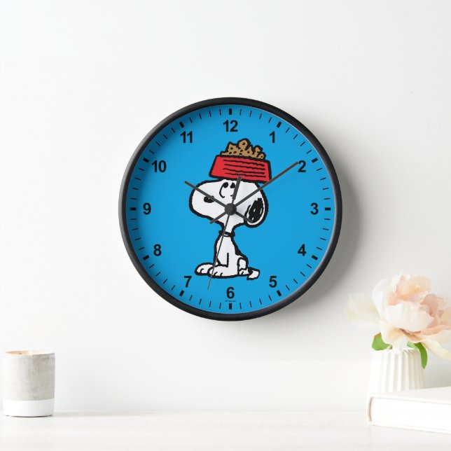 Horloge cacahuètes | Snoopy Équilibrer Son Chien Disque (Maison)