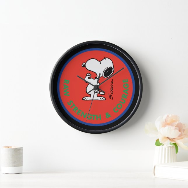 Horloge cacahuètes | Snoopy Raw Force & Courage Badge (Maison)