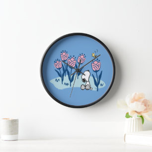 Horloge cacahuètes Snoopy & Woodstock Flower Garden