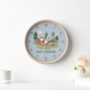 Horloge cacahuètes   Snoopy & Woodstock Happy Campers