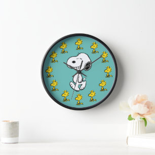 Horloge cacahuètes   Snoopy & Woodstock Together