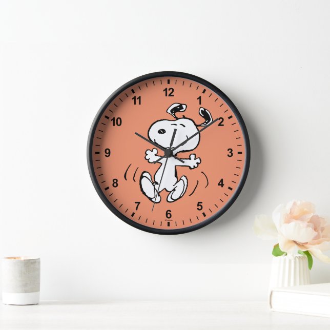 Horloge cacahuètes | Une Danse Heureuse Snoopy (Maison)