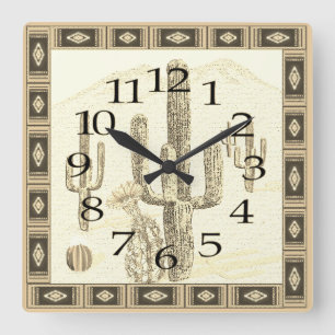 Horloge Cactus Sud-Ouest