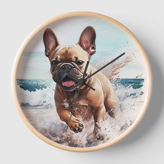 Horloge Cadeau Bouledogue Français (Recto)