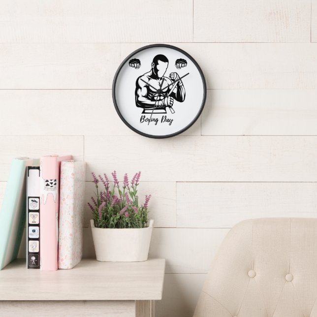 HORLOGE CADEAU DE BOXEUR POUR HOMMES (Salle de lecture)
