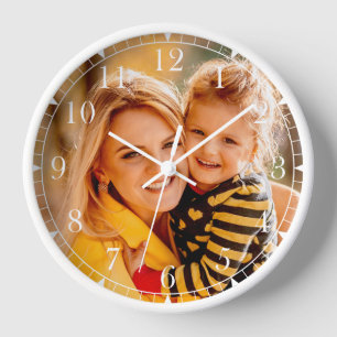 Horloge Cadeau de famille photo personnalisé