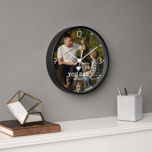 Horloge Cadeau de la fête des pères avec photo personnalis