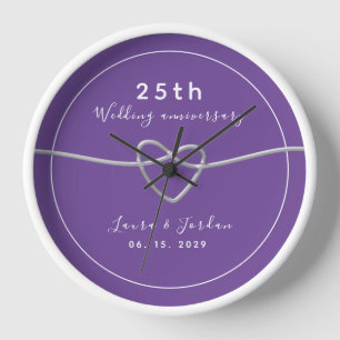 Horloge Cadeau du 25e anniversaire du Mariage pour un coup