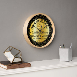 Horloge Cadeau du 50e anniversaire du Jubilé d'or pour une
