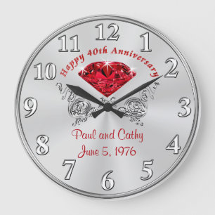 Horloge Cadeau Personnalisée pour le quarantième a