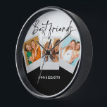 Horloge Cadeaux BESTIE personnalisés BFF Anniversaire Phot<br><div class="desc">Cadeaux BESTIE personnalisés BFF Anniversaire Photo Cute</div>