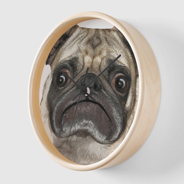 Horloge Cadeaux Grumpy Puggy (Angle)