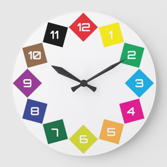 horloge cadran couleur nuance diamant panneaux d'h (Recto)