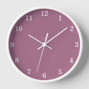 Horloge Cadran de mur minimaliste élégant mauve
