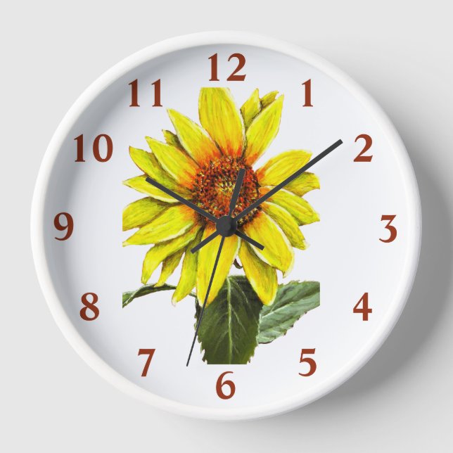 Horloge Cadran de mur Tournesol (Recto)