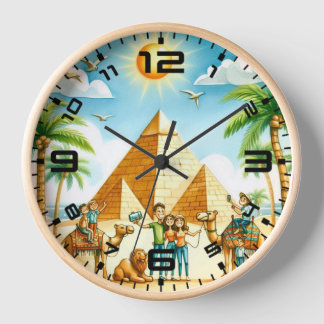 Horloge Cadran encadré en bois naturel de 10 pouces sur le