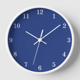 Horloge Cadran mural bleu foncé minimaliste élégant