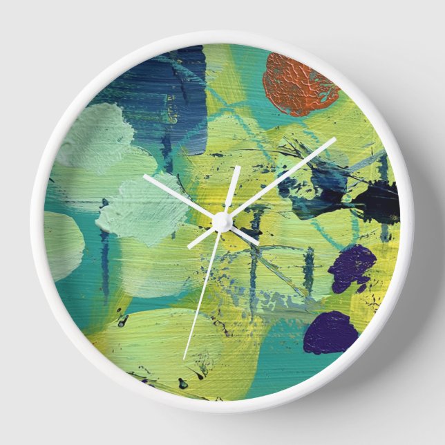 Horloge Cadran mural dans une prairie ouverte/Design de po (Recto)
