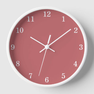 Horloge Cadran mural minimaliste rose poussiéreux