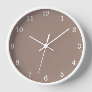 Horloge Cadran mural taupe minimaliste élégant