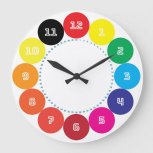 HORLOGE cadran nombre horaire énorme en secondes 