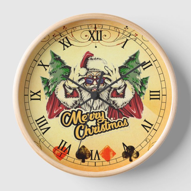 Horloge Cadre de Noël Super Cool ! (Recto)