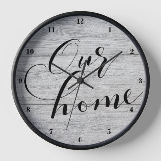 Horloge Calligraphie moderne Notre maison