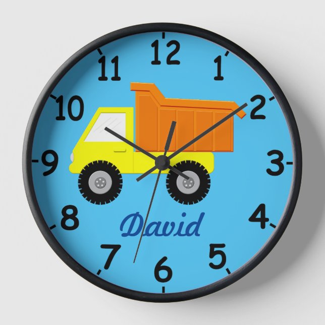 Horloge Camion Jouet Jaune (Recto)