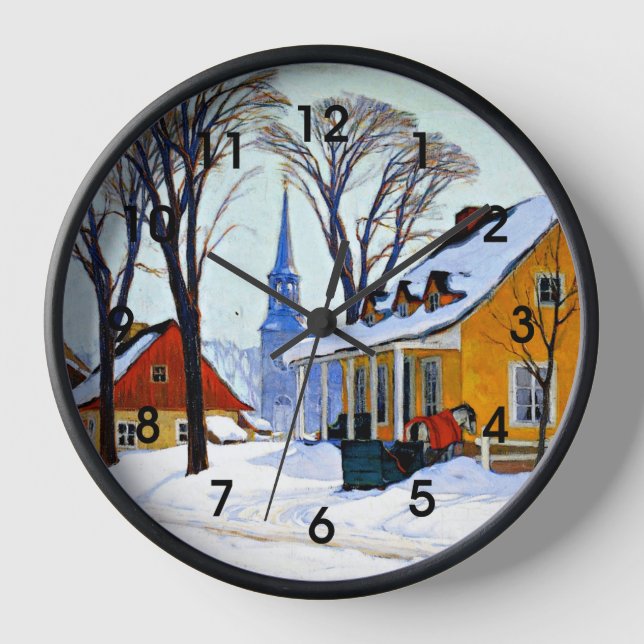 Horloge Canada, - Matin d'hiver, beaux-arts, Clarence Gagn (Recto)
