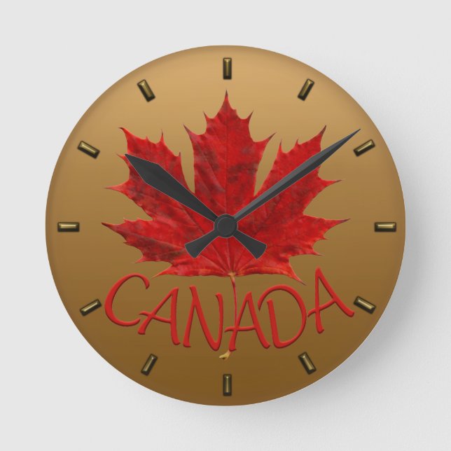 Horloge Canada Personnaliser sur les horloges mura (Recto)