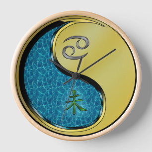 Horloge Cancer & Bouc Métal