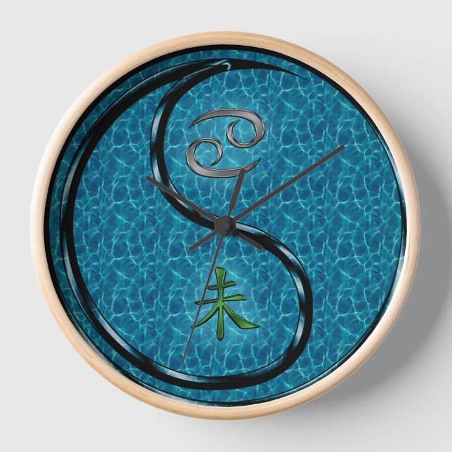 Horloge Cancer & Chèvre d'Eau (Recto)