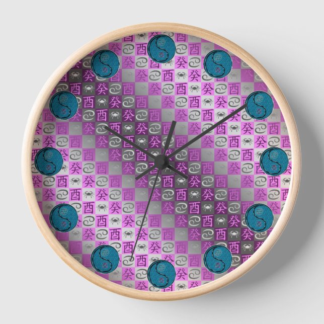 Horloge Cancer & Coq d'Eau (Recto)