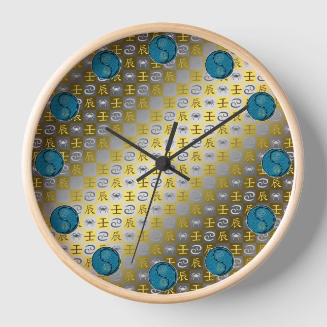 Horloge Cancer & Dragon d'eau (Recto)