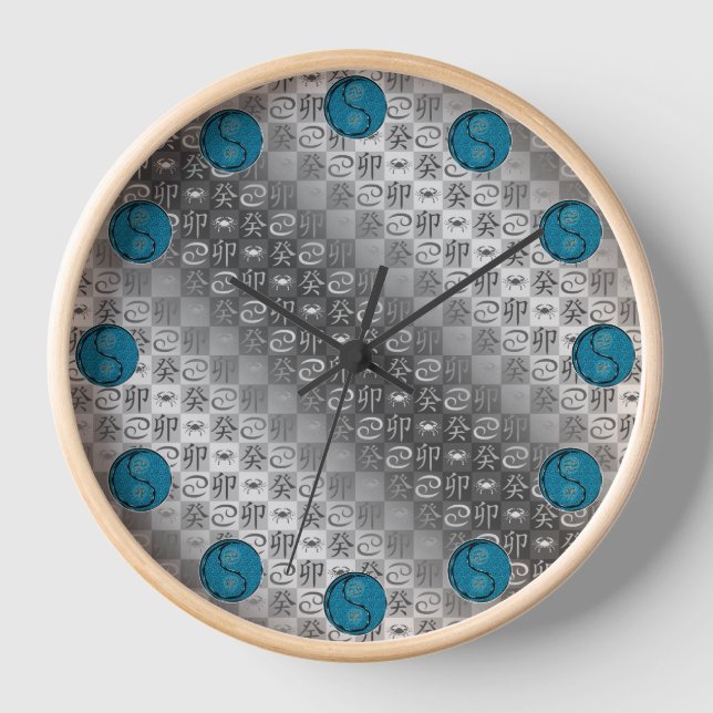 Horloge Cancer & Lapin d'Eau (Recto)