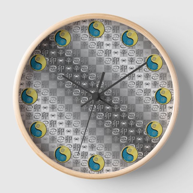 Horloge Cancer & Lapin Métal (Recto)