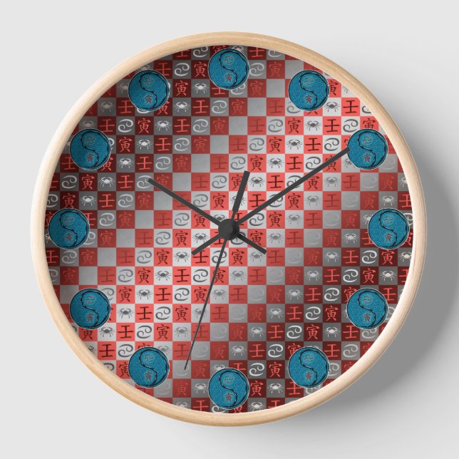 Horloge Cancer & Tigre d'eau (Recto)